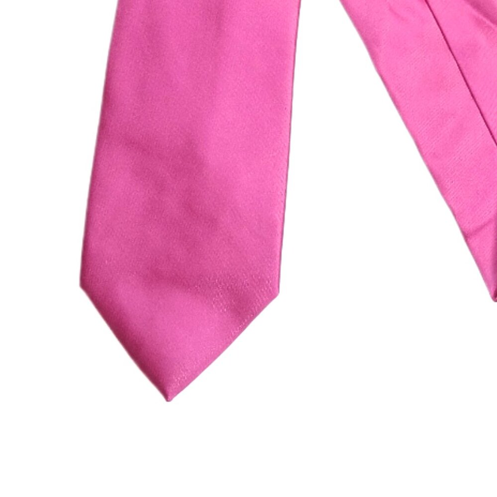 Geoffrey Beene Tie Men’s 60” Solid Pink Polyester Designer Classic Tie New